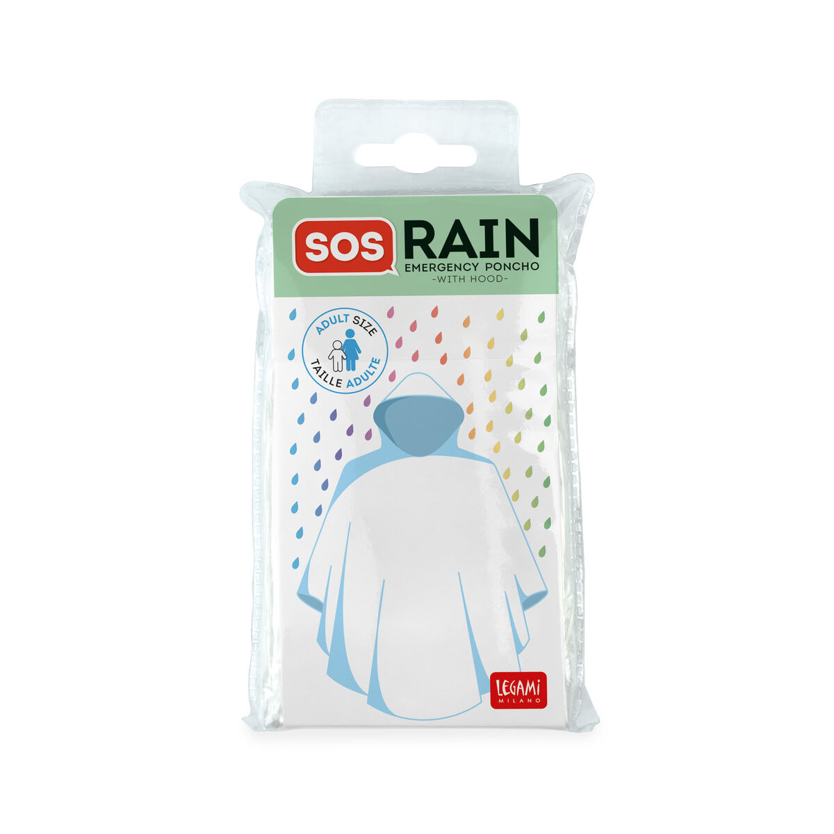 Poncho Imperméable pour Adultes - SOS Rain - Adult's size, , zoo
